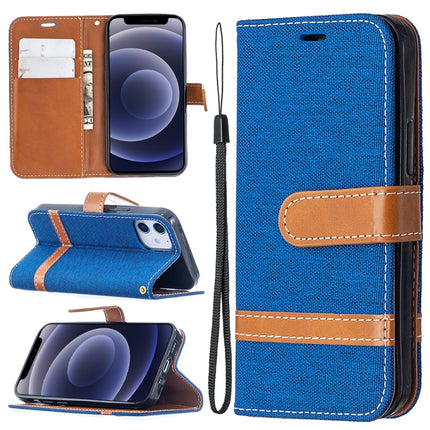 Color Matching Denim Texture Horizontal Flip Leather Case with Holder & Card Slots & Wallet & Lanyard, For iPhone 12 mini, For iPhone 12 / 12 Pro