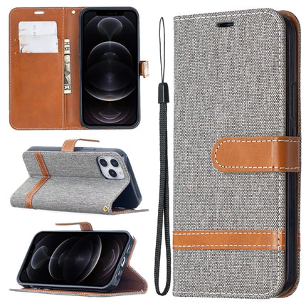 Color Matching Denim Texture Horizontal Flip Leather Case with Holder & Card Slots & Wallet & Lanyard, For iPhone 12 mini, For iPhone 12 / 12 Pro