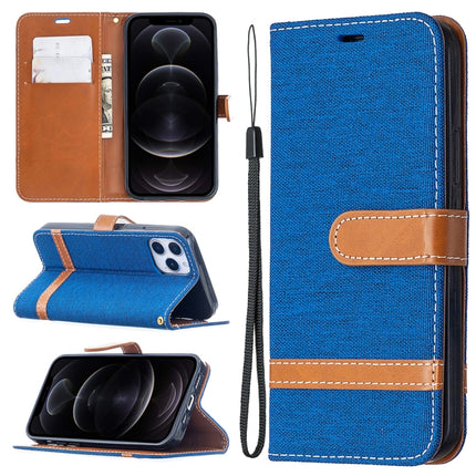 Color Matching Denim Texture Horizontal Flip Leather Case with Holder & Card Slots & Wallet & Lanyard, For iPhone 12 mini, For iPhone 12 / 12 Pro