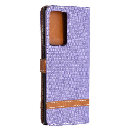 Color Matching Denim Texture Horizontal Flip Leather Case with Holder & Card Slots & Wallet & Lanyard, For Samsung Galaxy Note20 Ultra