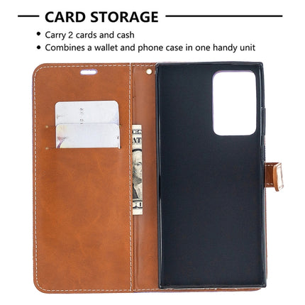 Color Matching Denim Texture Horizontal Flip Leather Case with Holder & Card Slots & Wallet & Lanyard, For Samsung Galaxy Note20 Ultra