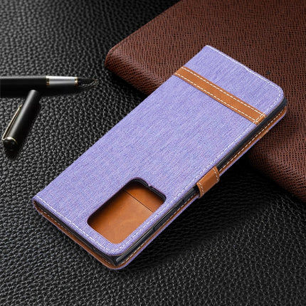Color Matching Denim Texture Horizontal Flip Leather Case with Holder & Card Slots & Wallet & Lanyard, For Samsung Galaxy Note20 Ultra