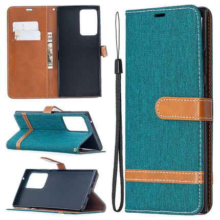 Color Matching Denim Texture Horizontal Flip Leather Case with Holder & Card Slots & Wallet & Lanyard, For Samsung Galaxy Note20 Ultra