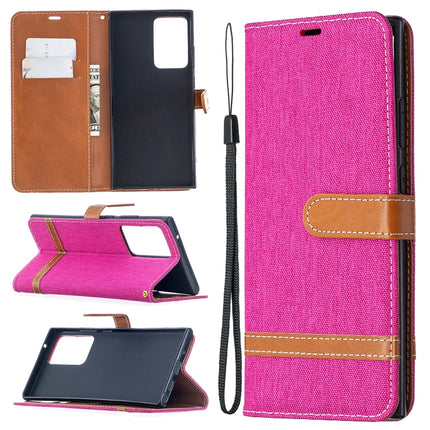 Color Matching Denim Texture Horizontal Flip Leather Case with Holder & Card Slots & Wallet & Lanyard, For Samsung Galaxy Note20 Ultra