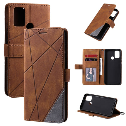 Skin Feel Splicing Horizontal Flip Leather Case with Holder & Card Slots & Wallet & Photo Frame, For Huawei Honor 9A, For Huawei nova 7 SE, For Huawei P40 Lite E / Y7p / Honor 9C, For Huawei P smart 2020