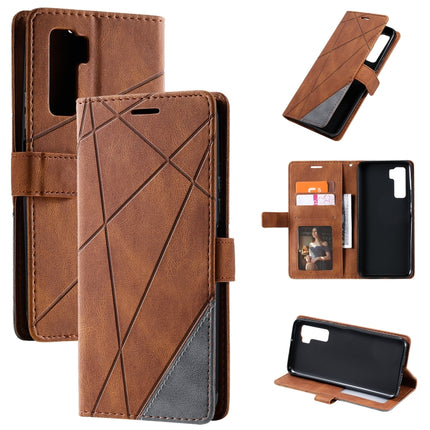 Skin Feel Splicing Horizontal Flip Leather Case with Holder & Card Slots & Wallet & Photo Frame, For Huawei Honor 9A, For Huawei nova 7 SE, For Huawei P40 Lite E / Y7p / Honor 9C, For Huawei P smart 2020