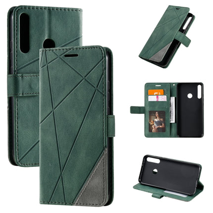 Skin Feel Splicing Horizontal Flip Leather Case with Holder & Card Slots & Wallet & Photo Frame, For Huawei Honor 9A, For Huawei nova 7 SE, For Huawei P40 Lite E / Y7p / Honor 9C, For Huawei P smart 2020