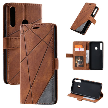Skin Feel Splicing Horizontal Flip Leather Case with Holder & Card Slots & Wallet & Photo Frame, For Huawei Honor 9A, For Huawei nova 7 SE, For Huawei P40 Lite E / Y7p / Honor 9C, For Huawei P smart 2020