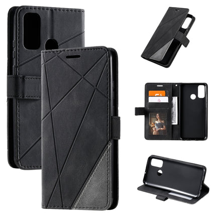Skin Feel Splicing Horizontal Flip Leather Case with Holder & Card Slots & Wallet & Photo Frame, For Huawei Honor 9A, For Huawei nova 7 SE, For Huawei P40 Lite E / Y7p / Honor 9C, For Huawei P smart 2020