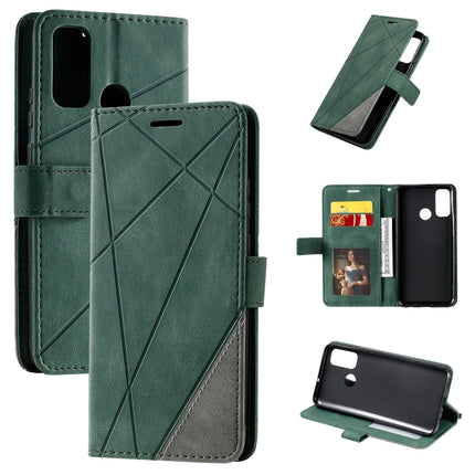 Skin Feel Splicing Horizontal Flip Leather Case with Holder & Card Slots & Wallet & Photo Frame, For Huawei Honor 9A, For Huawei nova 7 SE, For Huawei P40 Lite E / Y7p / Honor 9C, For Huawei P smart 2020