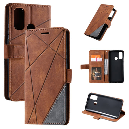 Skin Feel Splicing Horizontal Flip Leather Case with Holder & Card Slots & Wallet & Photo Frame, For Huawei Honor 9A, For Huawei nova 7 SE, For Huawei P40 Lite E / Y7p / Honor 9C, For Huawei P smart 2020