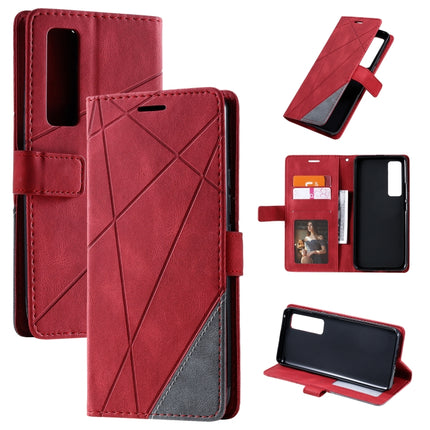 Skin Feel Splicing Horizontal Flip Leather Case with Holder & Card Slots & Wallet & Photo Frame, For Huawei Y6p, For Huawei nova 7 Pro 5G