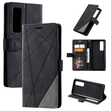 Skin Feel Splicing Horizontal Flip Leather Case with Holder & Card Slots & Wallet & Photo Frame, For Huawei Y6p, For Huawei nova 7 Pro 5G