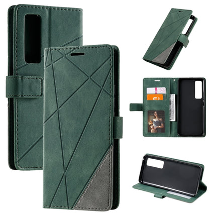 Skin Feel Splicing Horizontal Flip Leather Case with Holder & Card Slots & Wallet & Photo Frame, For Huawei Y6p, For Huawei nova 7 Pro 5G
