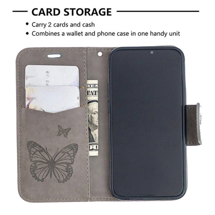 Embossing Two Butterflies Pattern Horizontal Flip PU Leather Case with Holder & Card Slot & Wallet & Lanyard, For iPhone 12 mini, For iPhone 12 / 12 Pro, For iPhone 12 Pro Max, For Samsung Galaxy Note20