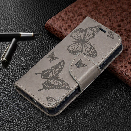 Embossing Two Butterflies Pattern Horizontal Flip PU Leather Case with Holder & Card Slot & Wallet & Lanyard, For iPhone 12 mini, For iPhone 12 / 12 Pro, For iPhone 12 Pro Max, For Samsung Galaxy Note20