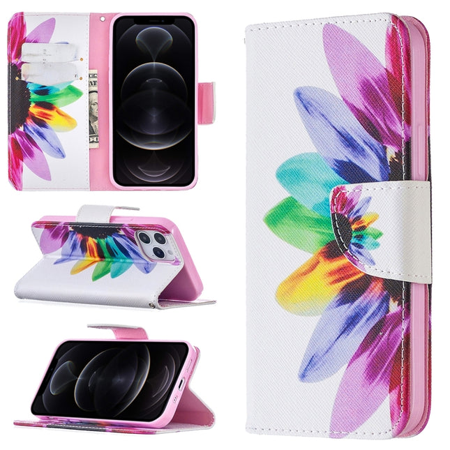 Colored Drawing Pattern Horizontal Flip Leather Case with Holder & Card Slots & Wallet, For iPhone 12 mini, For iPhone 12 / 12 Pro, For iPhone 12 Pro Max