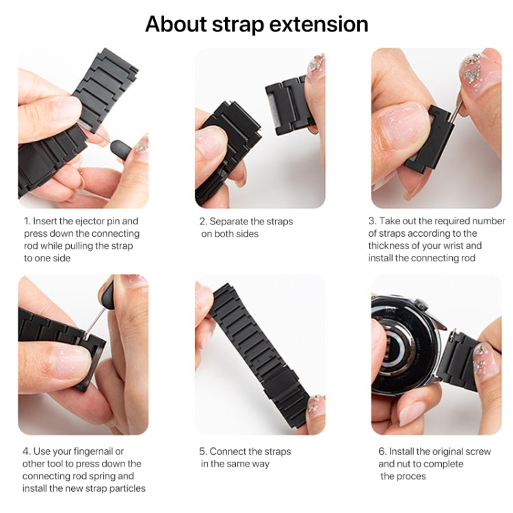 One-bead Bamboo Magnetic Buckle Pure Titanium Watch Band