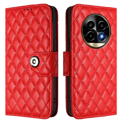 Rhombic Texture Flip Leather Phone Case with Lanyard, For Realme 13 Pro / 13 Pro+ 5G, For Realme GT 6 5G Global, For Realme GT 6T 5G Global, For Realme C17 / 7i