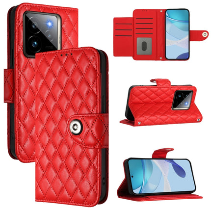 Rhombic Texture Flip Leather Phone Case with Lanyard, For Realme 14 5G Global / P3 5G India, For Realme 14 Pro+ 5G, For Realme 14 Pro 5G, For Realme GT 7 Pro 5G