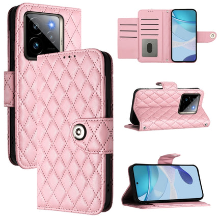 Rhombic Texture Flip Leather Phone Case with Lanyard, For Realme 14 5G Global / P3 5G India, For Realme 14 Pro+ 5G, For Realme 14 Pro 5G, For Realme GT 7 Pro 5G