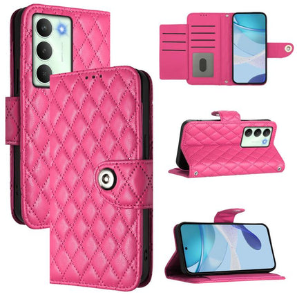 Rhombic Texture Flip Leather Phone Case with Lanyard, For Realme C71 4G Global, For Realme Neo7 Turbo 5G, For Realme V70 / 14x Global / C75 5G, For Realme Narzo 80 Pro / 14 Pro 5G India