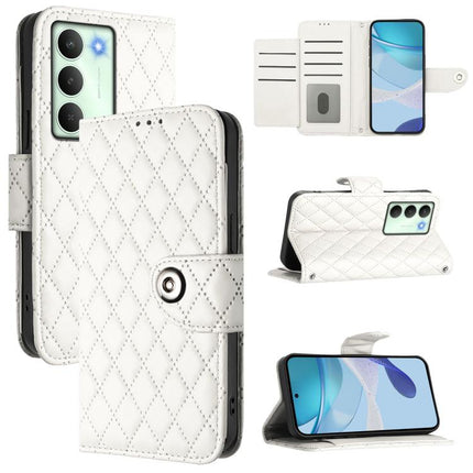 Rhombic Texture Flip Leather Phone Case with Lanyard, For Realme C71 4G Global, For Realme Neo7 Turbo 5G, For Realme V70 / 14x Global / C75 5G, For Realme Narzo 80 Pro / 14 Pro 5G India