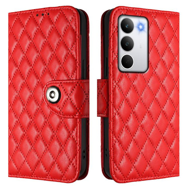 Rhombic Texture Flip Leather Phone Case with Lanyard, For Realme C71 4G Global, For Realme Neo7 Turbo 5G, For Realme V70 / 14x Global / C75 5G, For Realme Narzo 80 Pro / 14 Pro 5G India