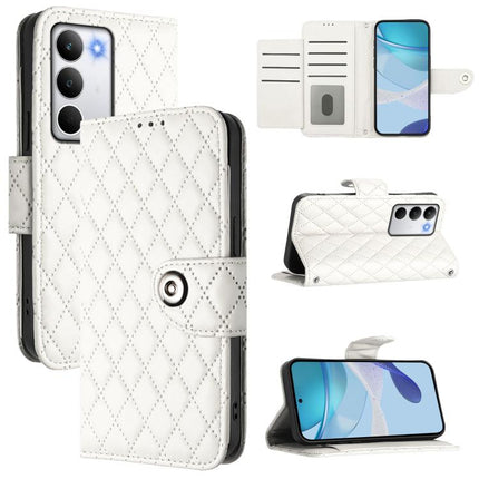Rhombic Texture Flip Leather Phone Case with Lanyard, For Realme C71 4G Global, For Realme Neo7 Turbo 5G, For Realme V70 / 14x Global / C75 5G, For Realme Narzo 80 Pro / 14 Pro 5G India