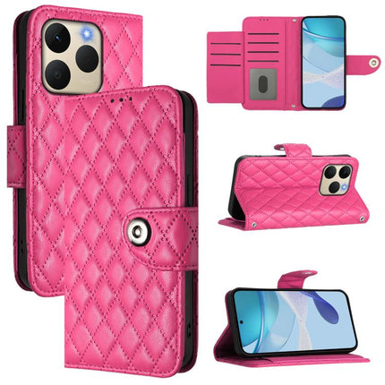 Rhombic Texture Flip Leather Phone Case with Lanyard, For Realme P4 5G, For Realme 15T 5G Global, For Realme C71 4G India, For Realme 15 / 15 Pro 5G Global