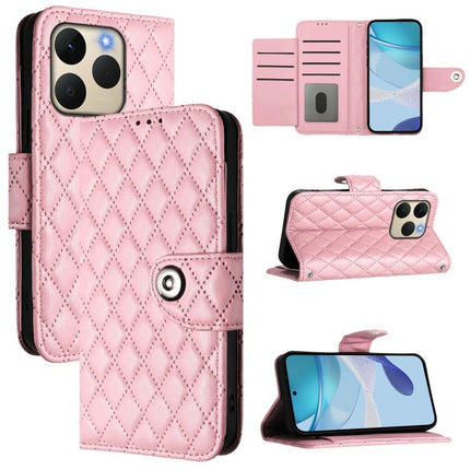 Rhombic Texture Flip Leather Phone Case with Lanyard, For Realme P4 5G, For Realme 15T 5G Global, For Realme C71 4G India, For Realme 15 / 15 Pro 5G Global
