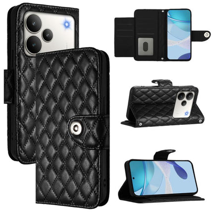 Rhombic Texture Flip Leather Phone Case with Lanyard, For Realme P4 5G, For Realme 15T 5G Global, For Realme C71 4G India, For Realme 15 / 15 Pro 5G Global