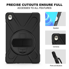 Shockproof Colorful Silicone + PC Protective Case with Holder & Hand Grip Strap, For Huawei MediaPad M6 10.8, For Huawei MediaPad M5 10.8, For Huawei MatePad 10.4, For iPad Mini 3 & 2 & 1