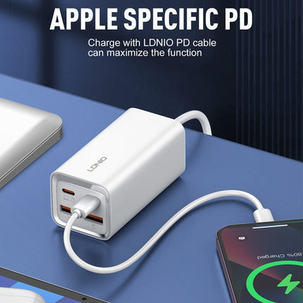 LDNIO A4610C PD65W Dual USB-C / Type-C + Dual USB Fast Charger, Cable Length: 1.5m, EU Plug·, A4610C (UK Plug), US Plug