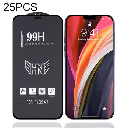 25 piezas de película de vidrio templado de pantalla completa de arco grande de aluminio alto, para iPhone 12 mini (25 piezas), para iPhone 12/12 Pro (25 piezas), para iPhone 12 Pro Max (25 piezas)