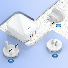 LDNIO Q334 32W Type-C + Dual USB Port Charger with 1m Micro USB Data Cable, EU Plug