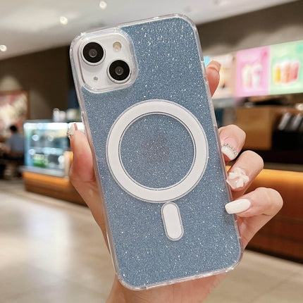 Acrylic Transparent Glitter MagSafe Phone Case, For iPhone 15, For iPhone 14 Plus, For iPhone 14, For iPhone 14 Pro