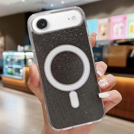 Acrylic Transparent Glitter MagSafe Phone Case, For iPhone Air, For iPhone 16 Pro Max, For iPhone 16 Pro, For iPhone 16 Plus