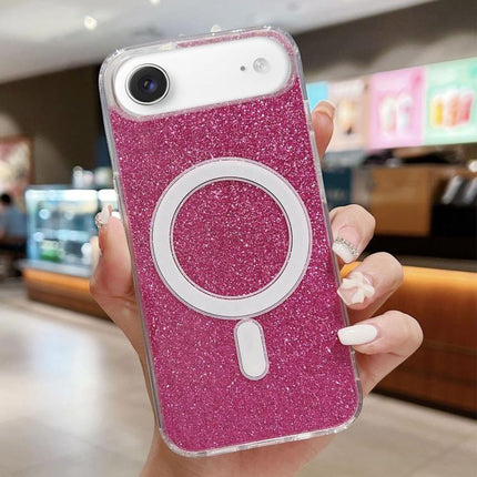 Acrylic Transparent Glitter MagSafe Phone Case, For iPhone Air, For iPhone 16 Pro Max, For iPhone 16 Pro, For iPhone 16 Plus
