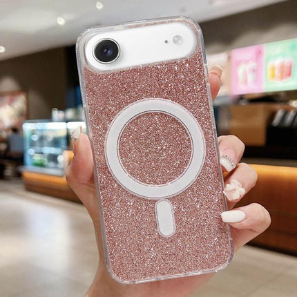 Acrylic Transparent Glitter MagSafe Phone Case, For iPhone Air, For iPhone 16 Pro Max, For iPhone 16 Pro, For iPhone 16 Plus