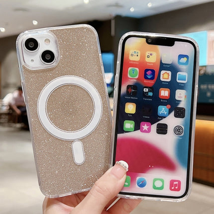 Acrylic Transparent Glitter MagSafe Phone Case, For iPhone 16, For iPhone 15 Pro Max, For iPhone 15 Pro, For iPhone 15 Plus
