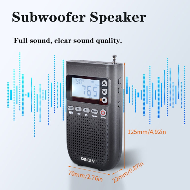 QINGLV QL-518 Portable Bluetooth Transmitter Radio Support FM / AM / MP3