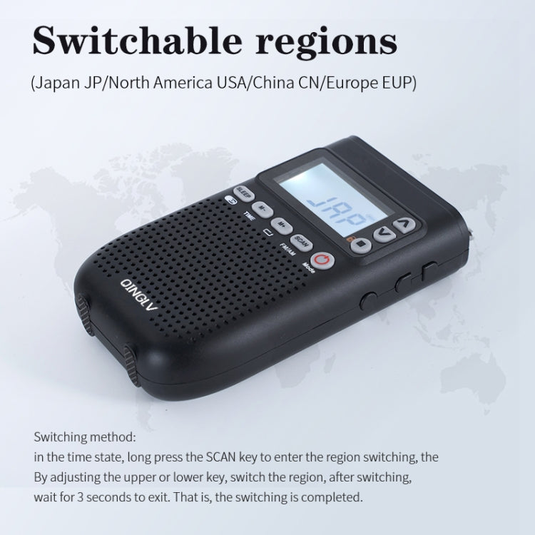 QINGLV QL-518 Portable Bluetooth Transmitter Radio Support FM / AM / MP3