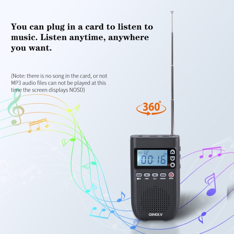 QINGLV QL-518 Portable Bluetooth Transmitter Radio Support FM / AM / MP3