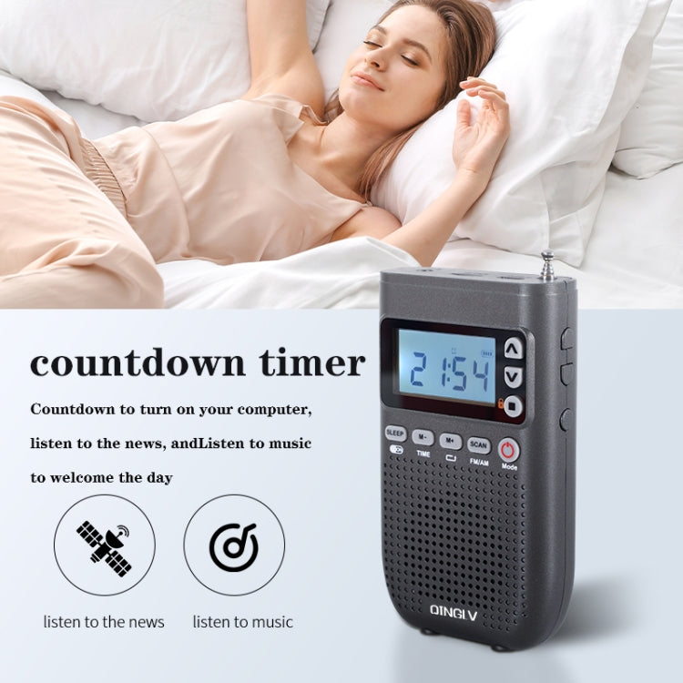 QINGLV QL-518 Portable Bluetooth Transmitter Radio Support FM / AM / MP3