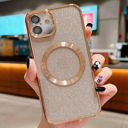 Electroplating Pure Color Glitter Powder MagSafe Phone Case, For iPhone 16, For iPhone 15 Pro Max, For iPhone 15 Pro