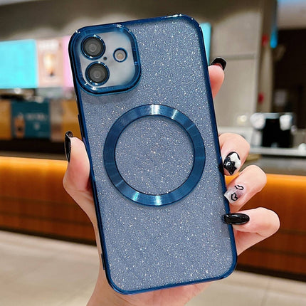 Electroplating Pure Color Glitter Powder MagSafe Phone Case, For iPhone 16 Pro Max, For iPhone 16 Pro, For iPhone 16 Plus