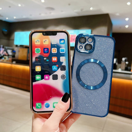 Electroplating Pure Color Glitter Powder MagSafe Phone Case, For iPhone 11 Pro Max, For iPhone 11, For iPhone 11 Pro