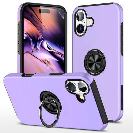 PC + TPU Magnetic Phone Case with Invisible Ring Holder, For iPhone 16 Plus, For iPhone 16