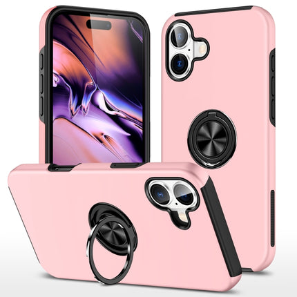 PC + TPU Magnetic Phone Case with Invisible Ring Holder, For iPhone 16 Plus, For iPhone 16